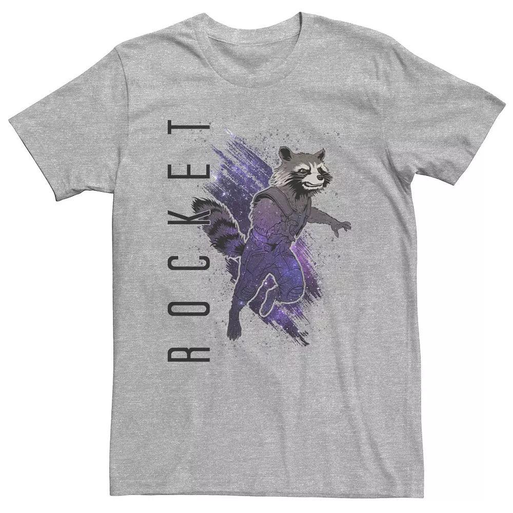 Big & Tall Marvel Avengers Endgame Rocket Painted Galaxy Tee, Men's, Size: XL Tall, White Product Image