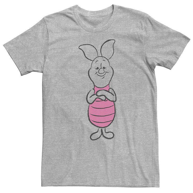 Disney's Winnie The Pooh Big & Tall Sweet Piglet Art Sketch Tee, Men's, Size: Large Tall, Athletic Grey Product Image