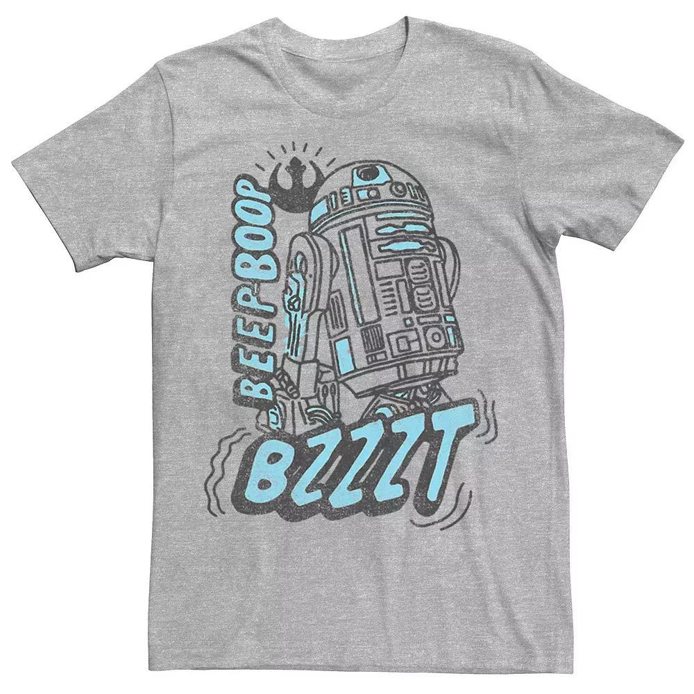 Men's Star Wars R2D2 Doodle Sounds Tee, Size: Medium, Athletic Grey Product Image