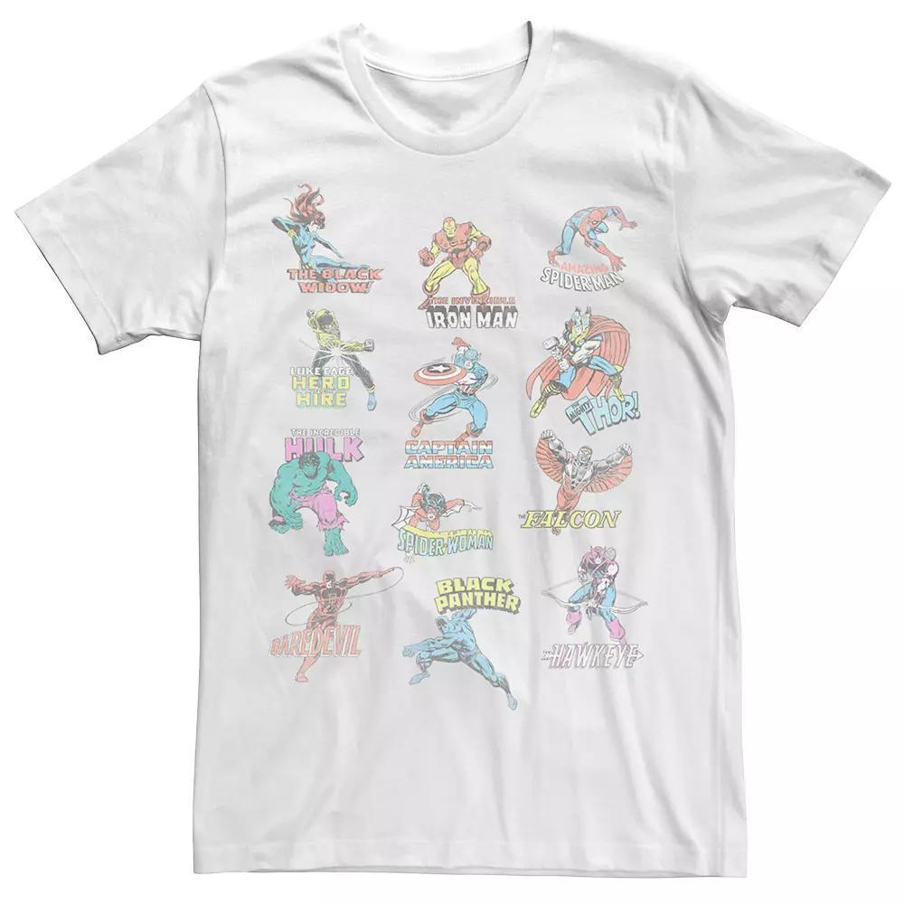 Men's Marvel Avengers Team Logos Tee, Size: 3XL, White Product Image