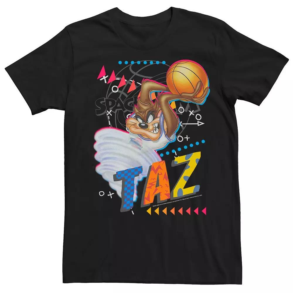 Men's Space Jam Taz Basketball Portrait Tee, Size: XL, Black Product Image