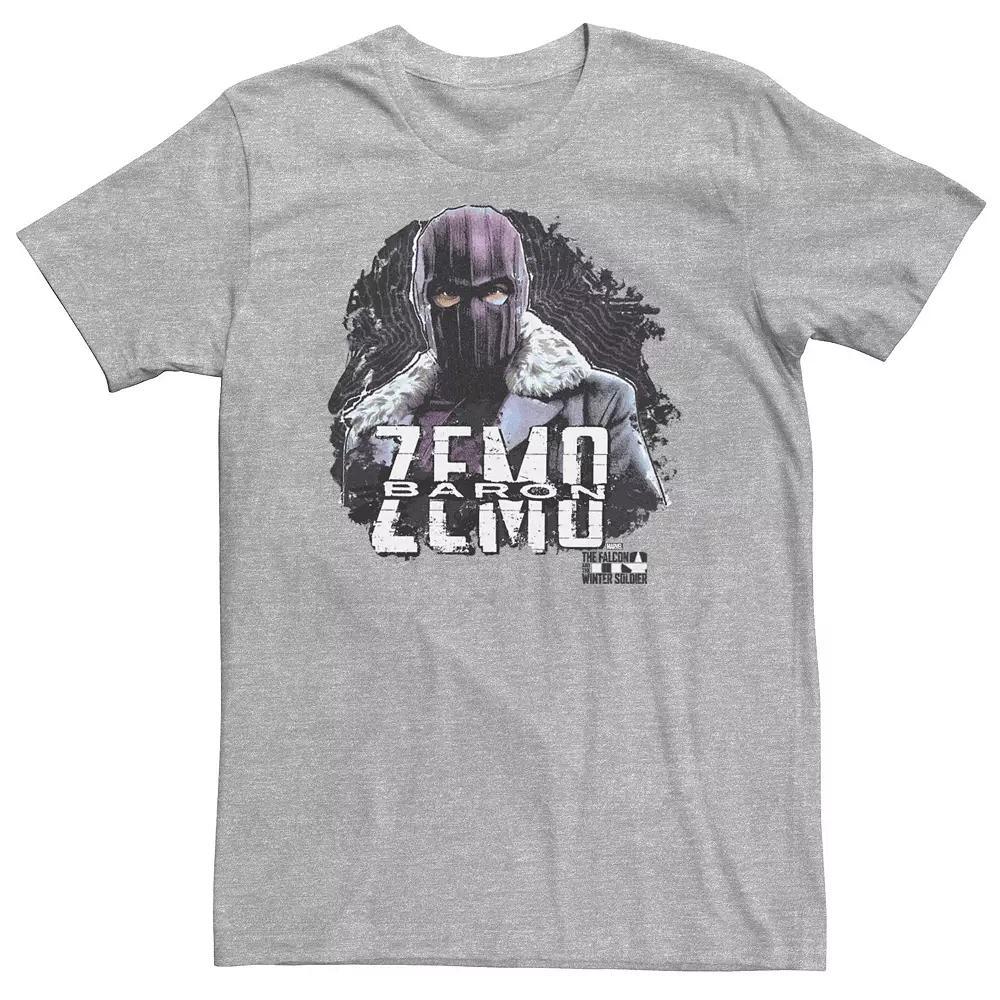 Big & Tall Marvel The Falcon And The Winter Soldier Baron Zemo Logo Tee, Men's, Size: 3XL Tall, Athletic Grey Product Image