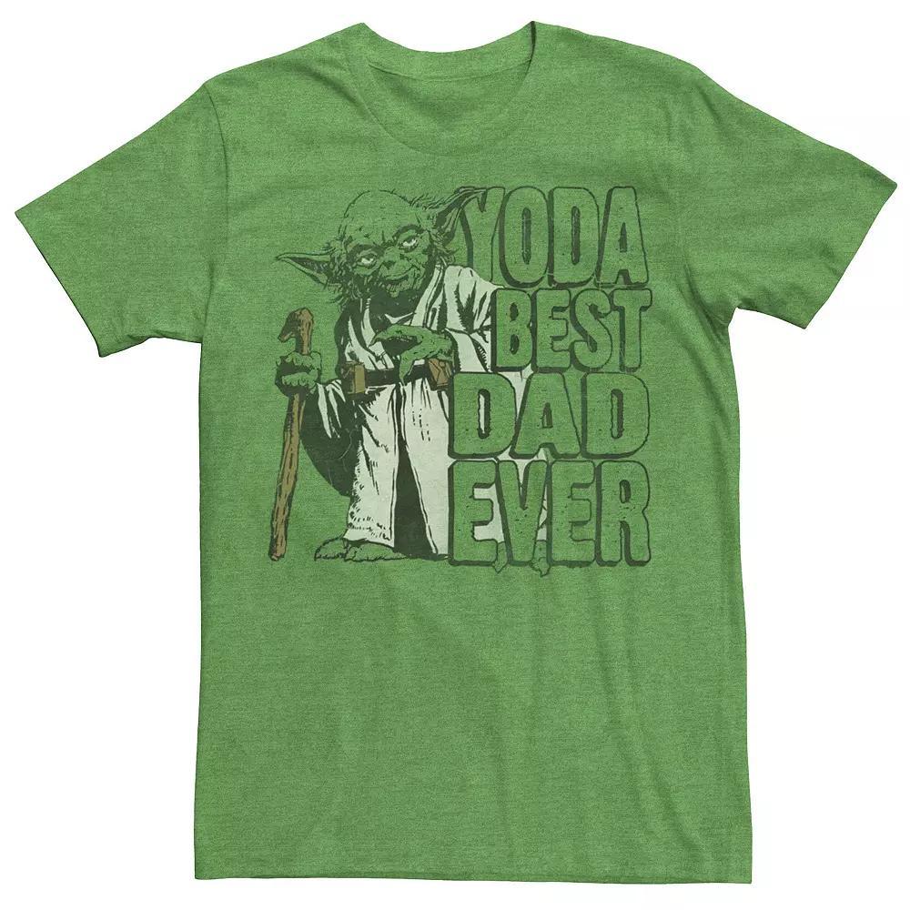 Men's Star Wars Yoda Best Dad Ever Awesome Father Tee, Size: XL, Kelly Grey Product Image