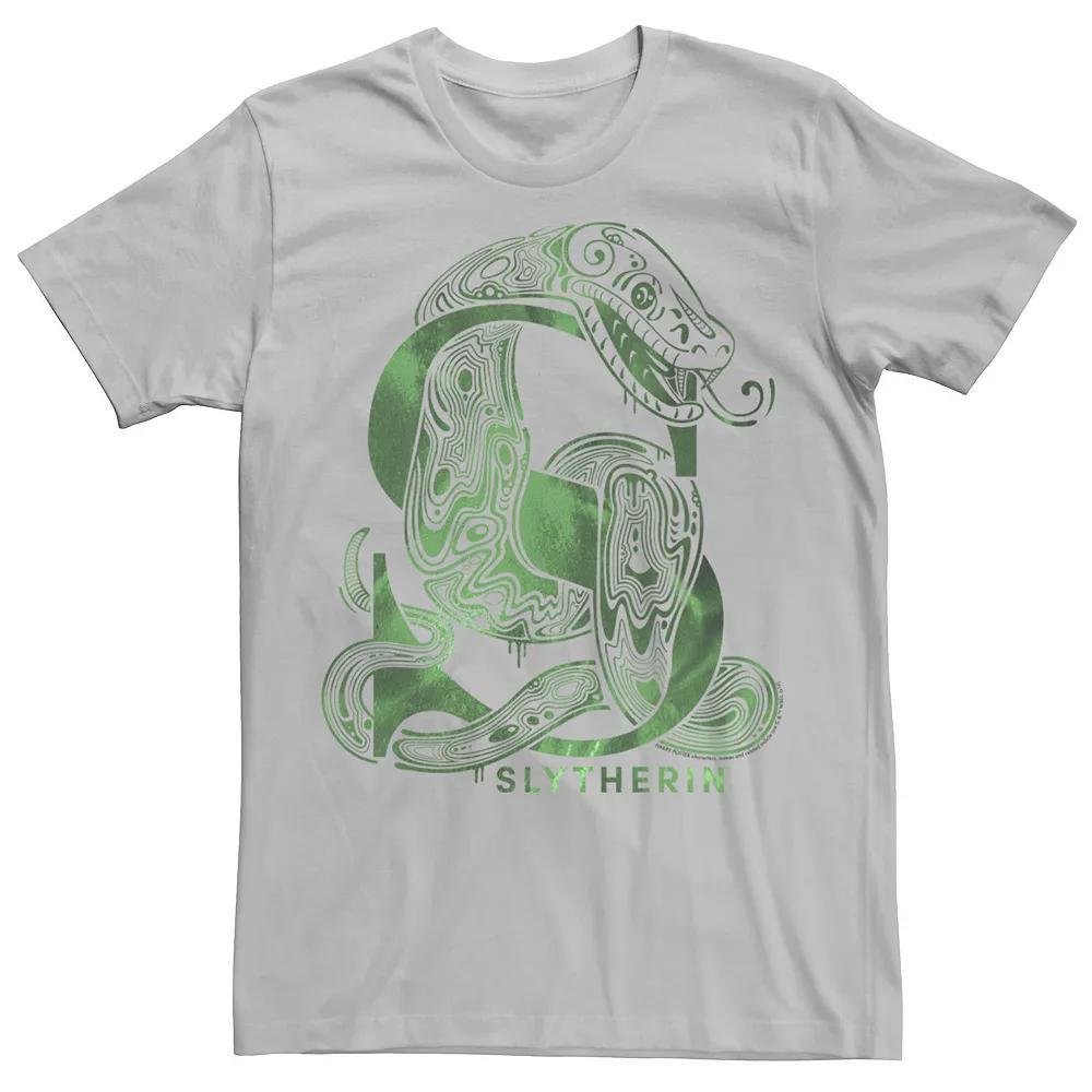 Mens Harry Potter Deathly Hallows 2 Slytherin Green Hue Logo Tee Product Image