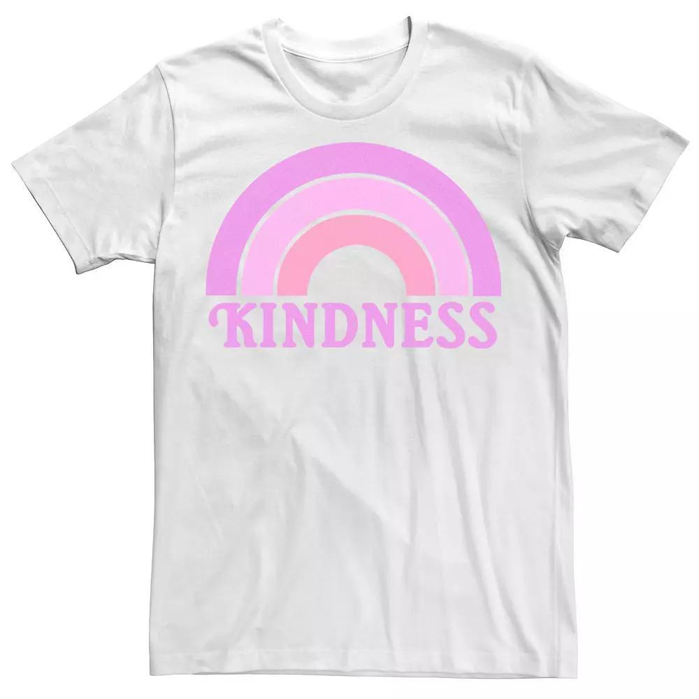 Men's Kindness Purple Pink Rainbow Tee, Size: Large, White Product Image