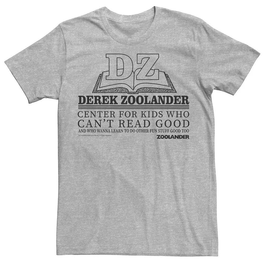 Men's Zoolander Center For Kids Who Can't Read Good Tee, Size: XL, Athletic Grey Product Image