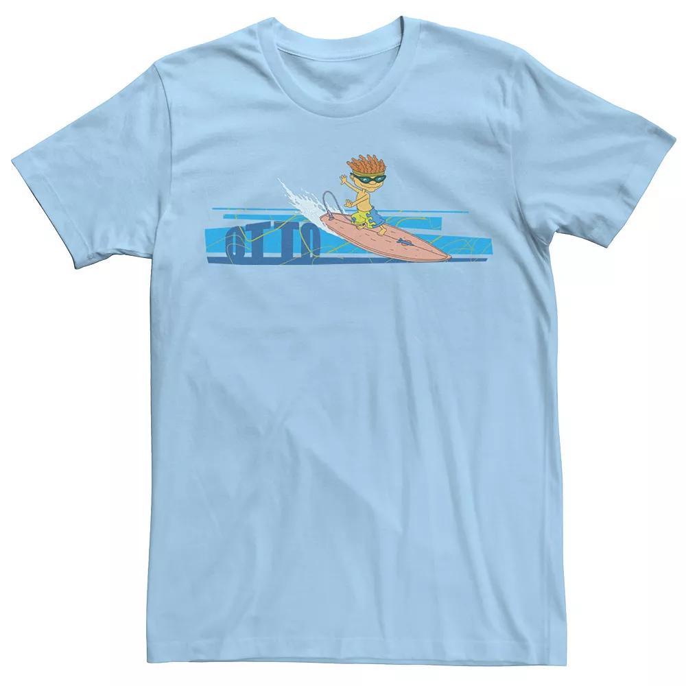 Men's Rocket Power Otto Surfing Retro Logo Tee, Size: Medium, Light Blue Product Image