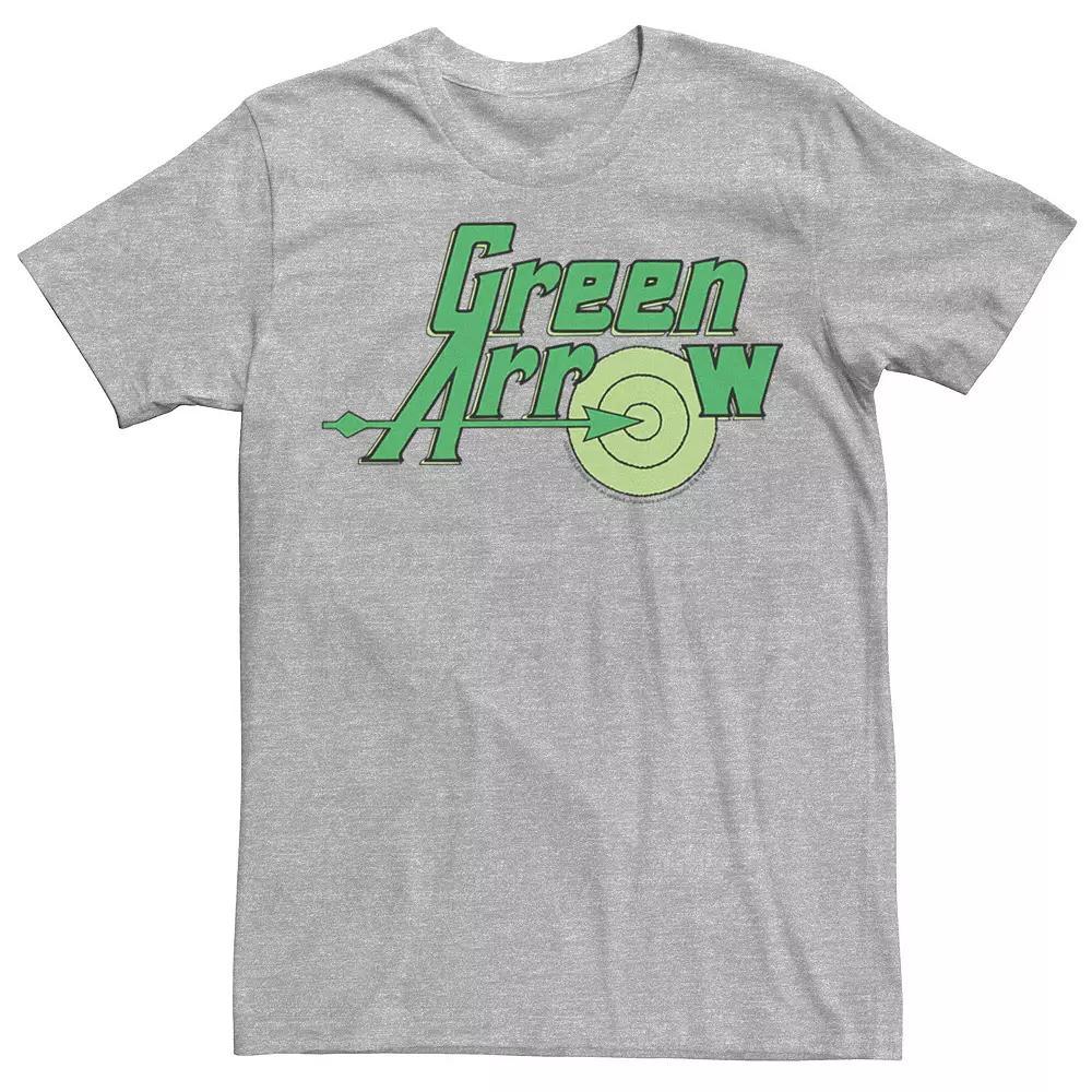 Men's DC Comics The Green Arrow Vintage Text Poster Tee, Size: Medium, Kelly Grey Product Image