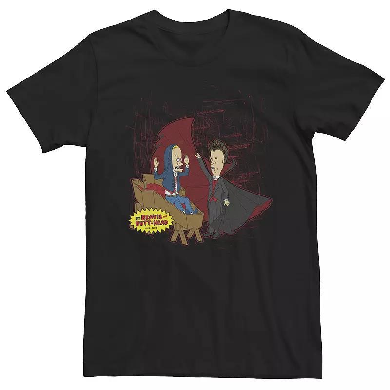 Men's Beavis And Butthead Vampire Short Sleeve Tee, Size: Large, Black Product Image
