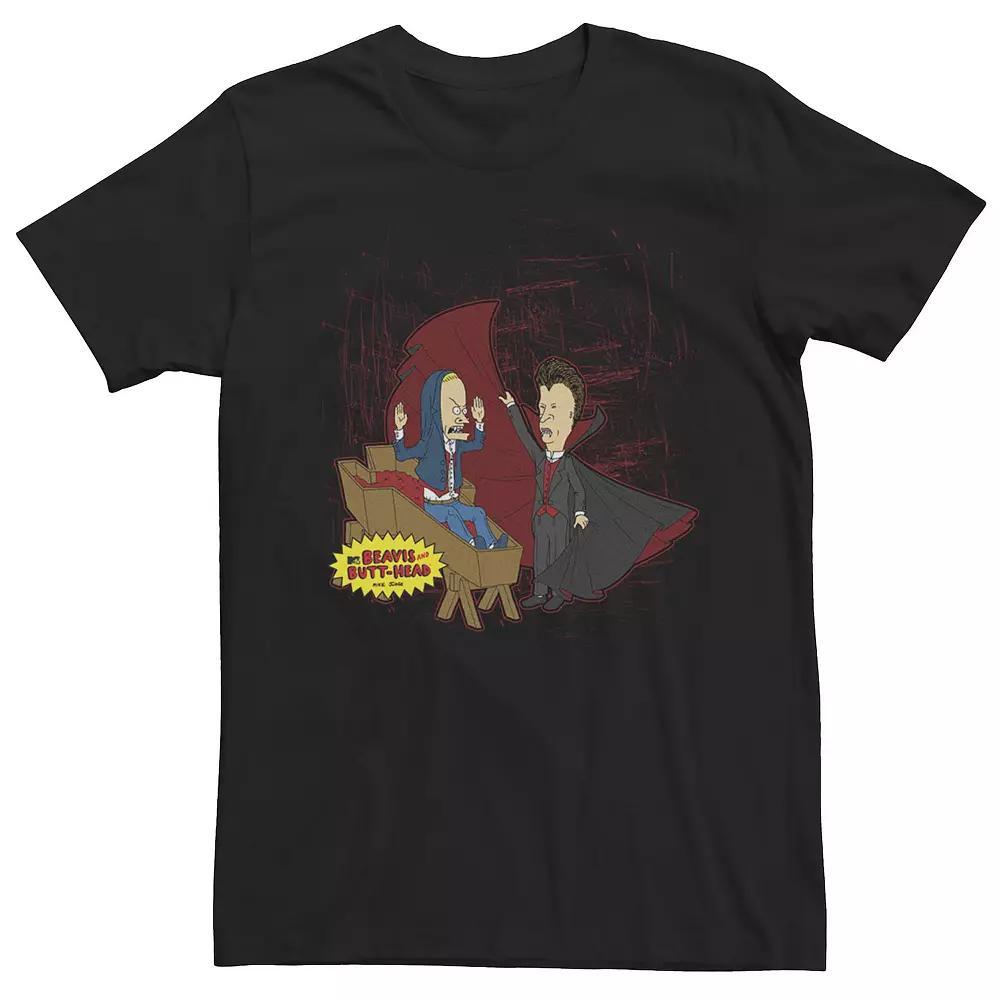 Men's Beavis And Butthead Vampire Short Sleeve Tee, Size: Large, Black Product Image