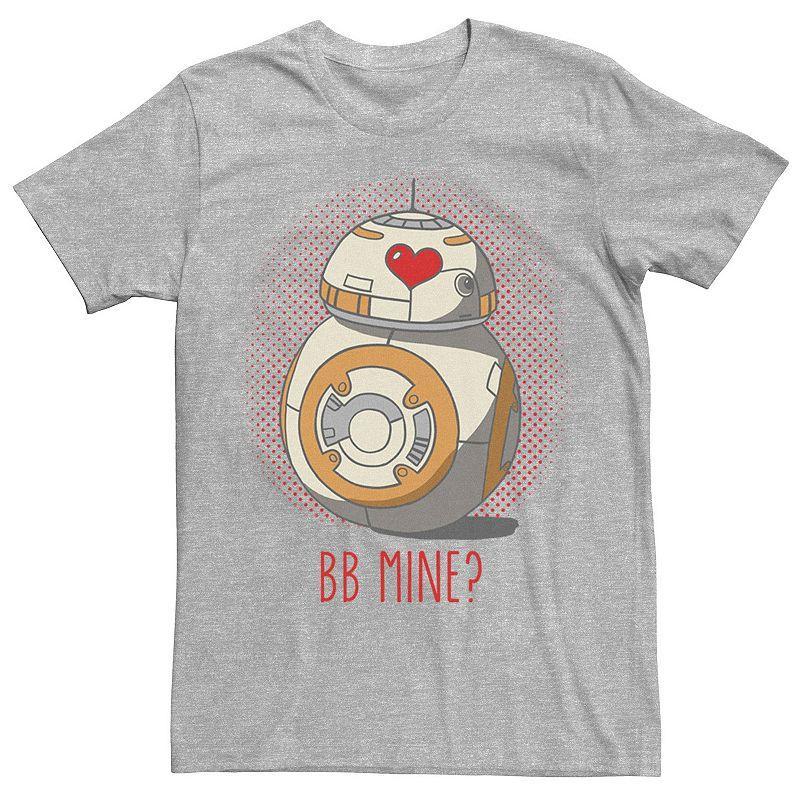 Men's Star Wars BB-8 Mine Heart Eyes Tee, Size: XL, Athletic Grey Product Image