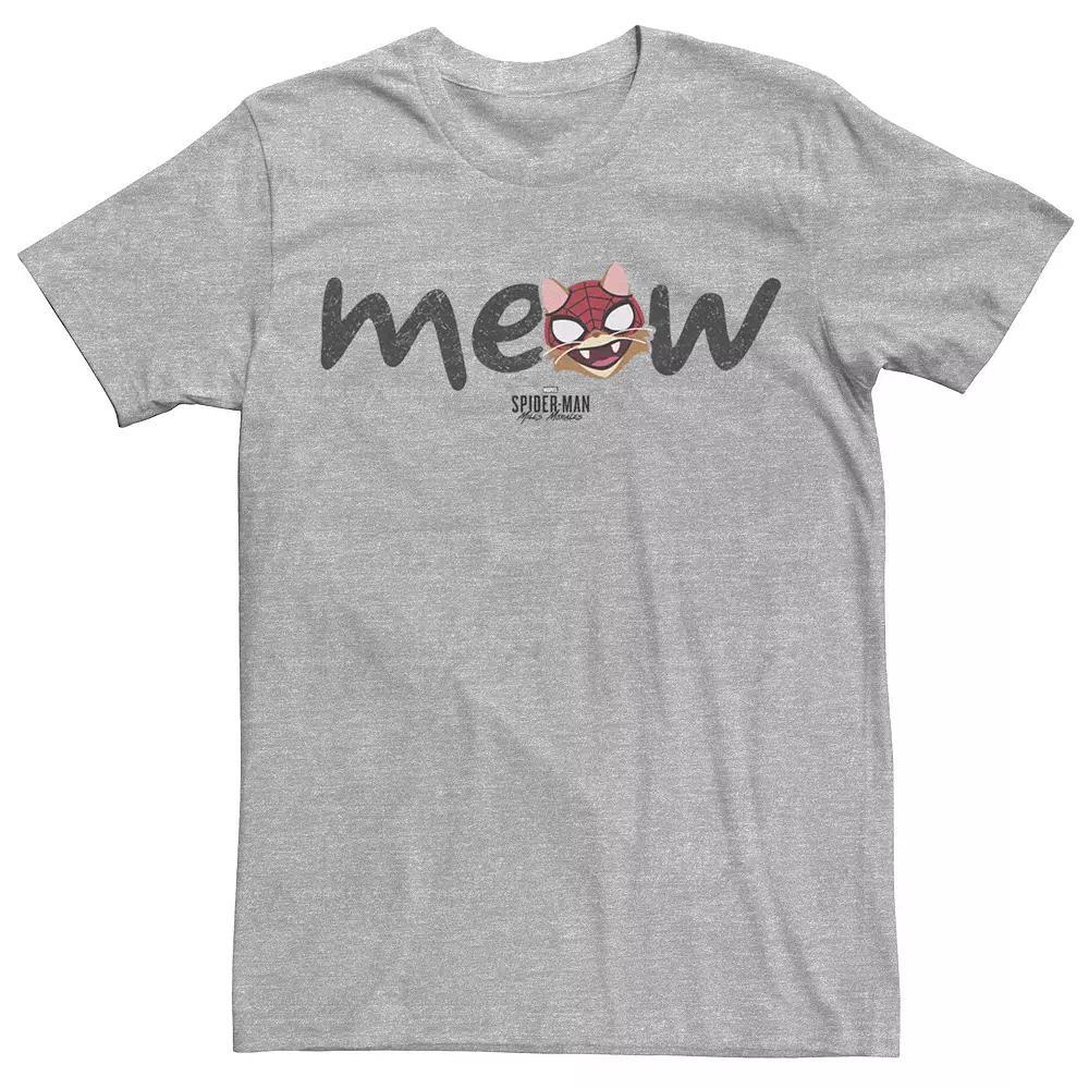 Men's Marvel Spider-Man: Miles Morales Spider-Cat Meow Tee, Size: XL, Athletic Grey Product Image
