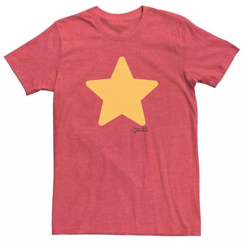 Mens Cartoon Network Steven Universe Gold Star Costume Tee Red Grey Product Image