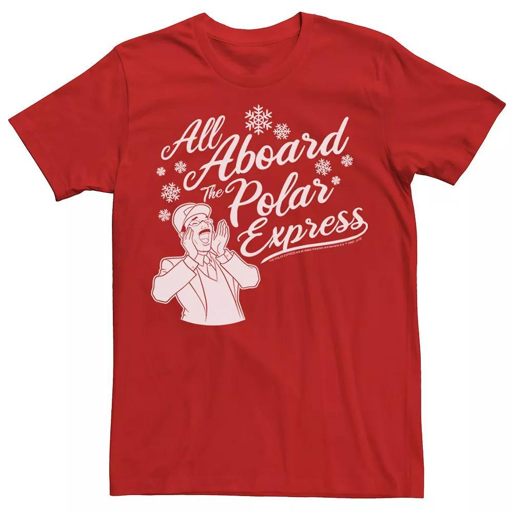 Men's The Polar Express All Aboard The Polar Express Tee, Size: Medium, Red Product Image