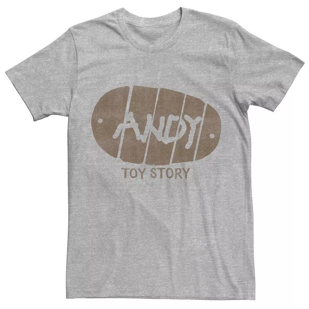 Disney / Pixar's Toy Story Men's Andy Boot Stamp Logo Tee, Size: Medium, Athletic Grey Product Image