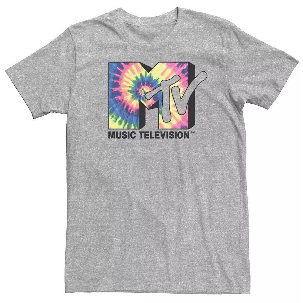 Big & Tall MTV Music Television Tie-Dye Logo Tee, Men's, Size: 4XLT, Athletic Grey Product Image