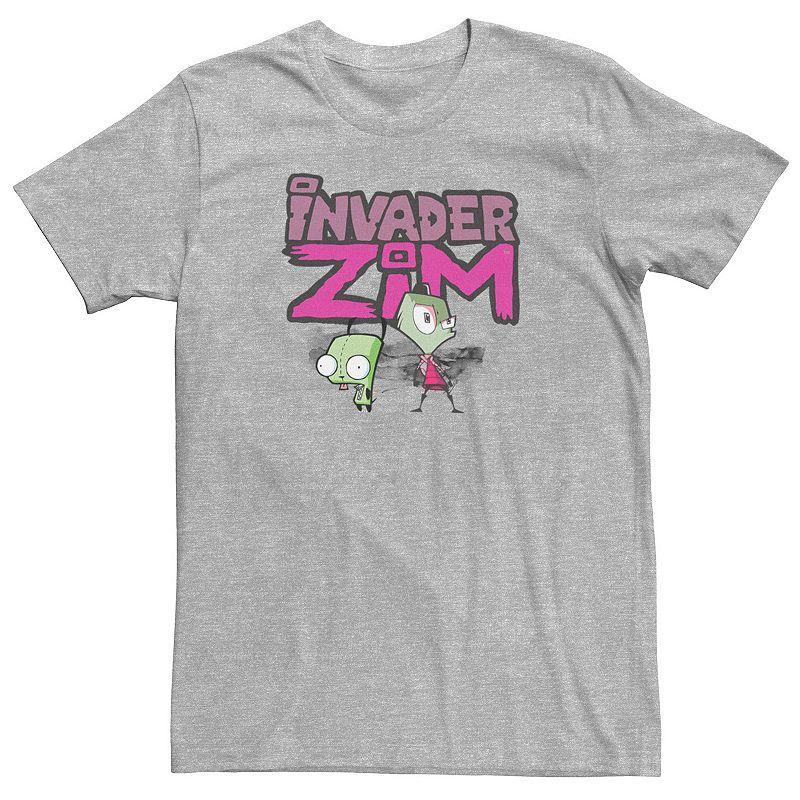 Men's Invader Zim and Gir Painted Logo Tee, Size: Small, White Product Image