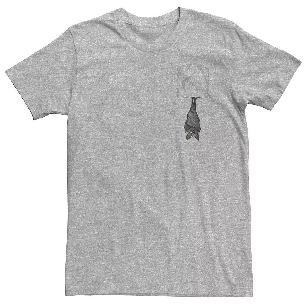 Big & Tall Bat Faux-Pocket Tee, Men's, Size: XXL Tall, Athletic Grey Product Image