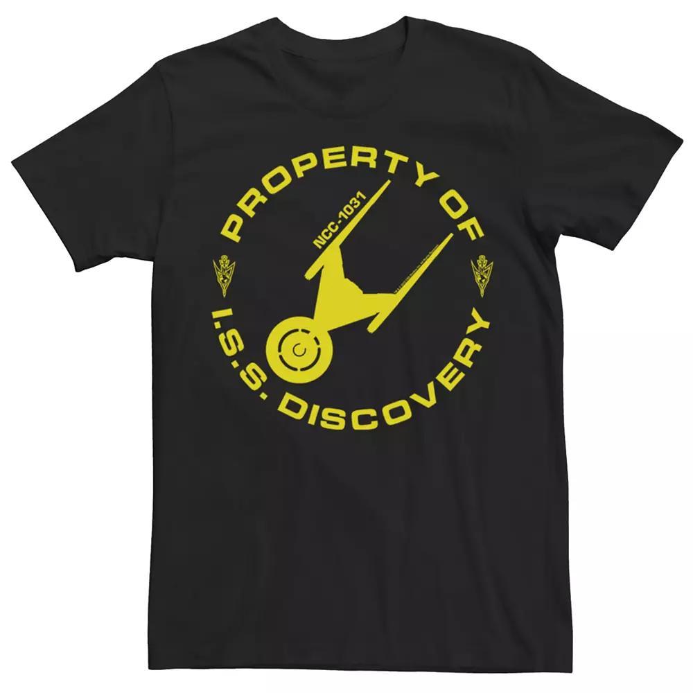 Men's Star Trek Discovery Property of I.S.S. Discovery Graphic Tee, Size: Medium, Black Product Image
