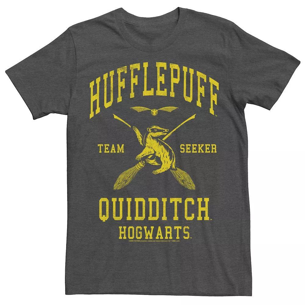 Men's Deathly Hallows 2 Hufflepuff Quidditch Team Seeker Jersey Tee, Size: Small, Grey Heather Product Image