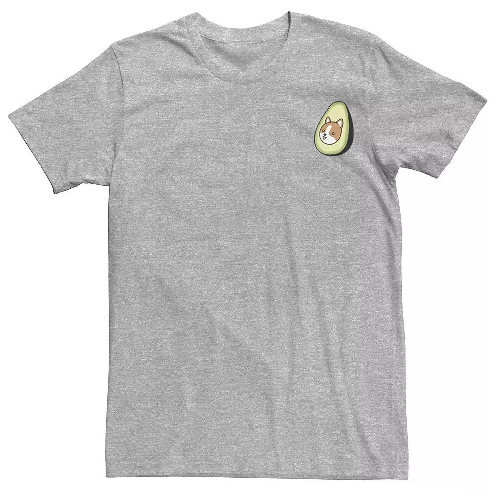 Men's Corgi Avodoggo Left Chest Pocket Graphic Tee, Size: XXL, Athletic Grey Product Image