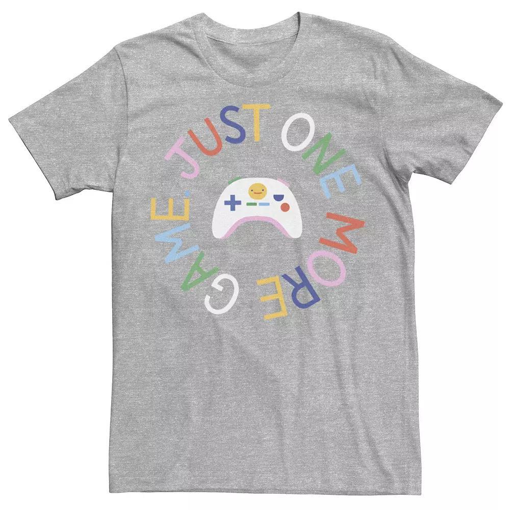 Men's Just One More Game Circled Text Controller Tee, Size: XL, Athletic Grey Product Image