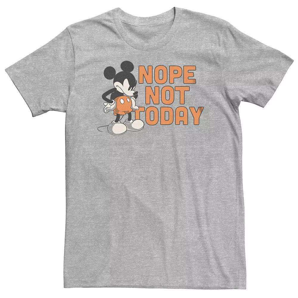 Big & Tall Disney's Mickey Mouse Nope Not Today Tee, Men's, Size: 3XL Tall, Athletic Grey Product Image