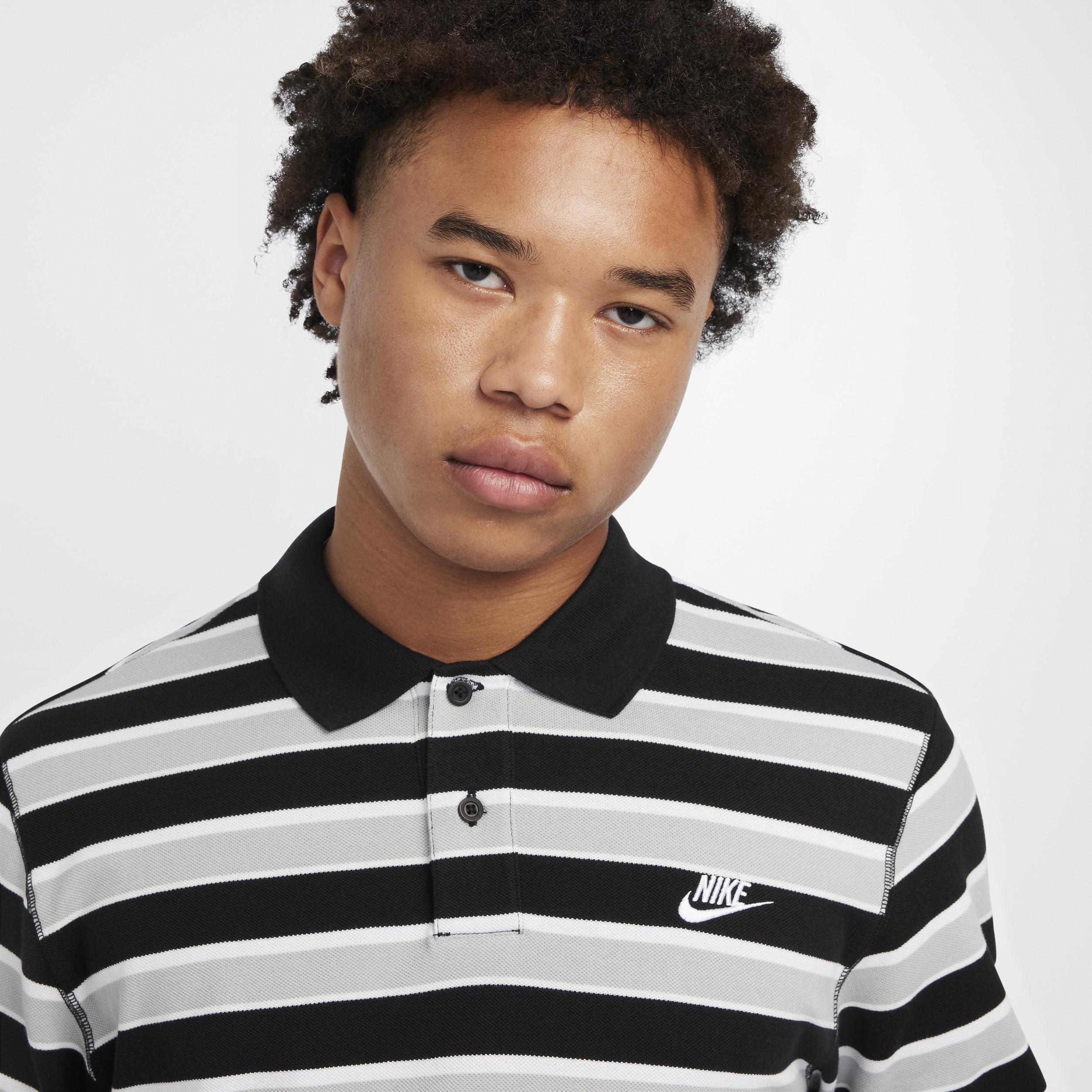Nike Men's Club Long-Sleeve Striped Polo Product Image