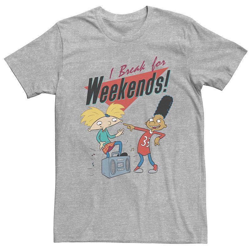 Men's Hey Arnold I Break For Weekends Tee, Size: Small, White Product Image