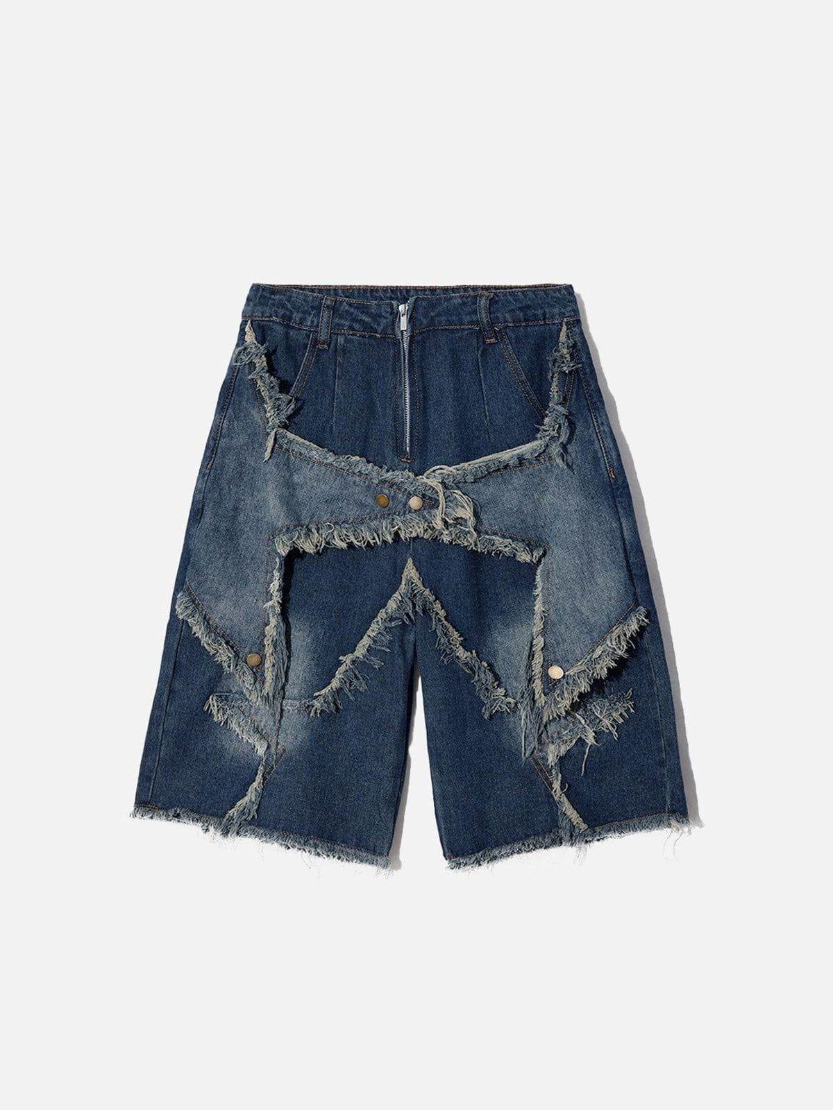 Aelfric Eden Vintage Starry Fringe Hem Jorts Product Image