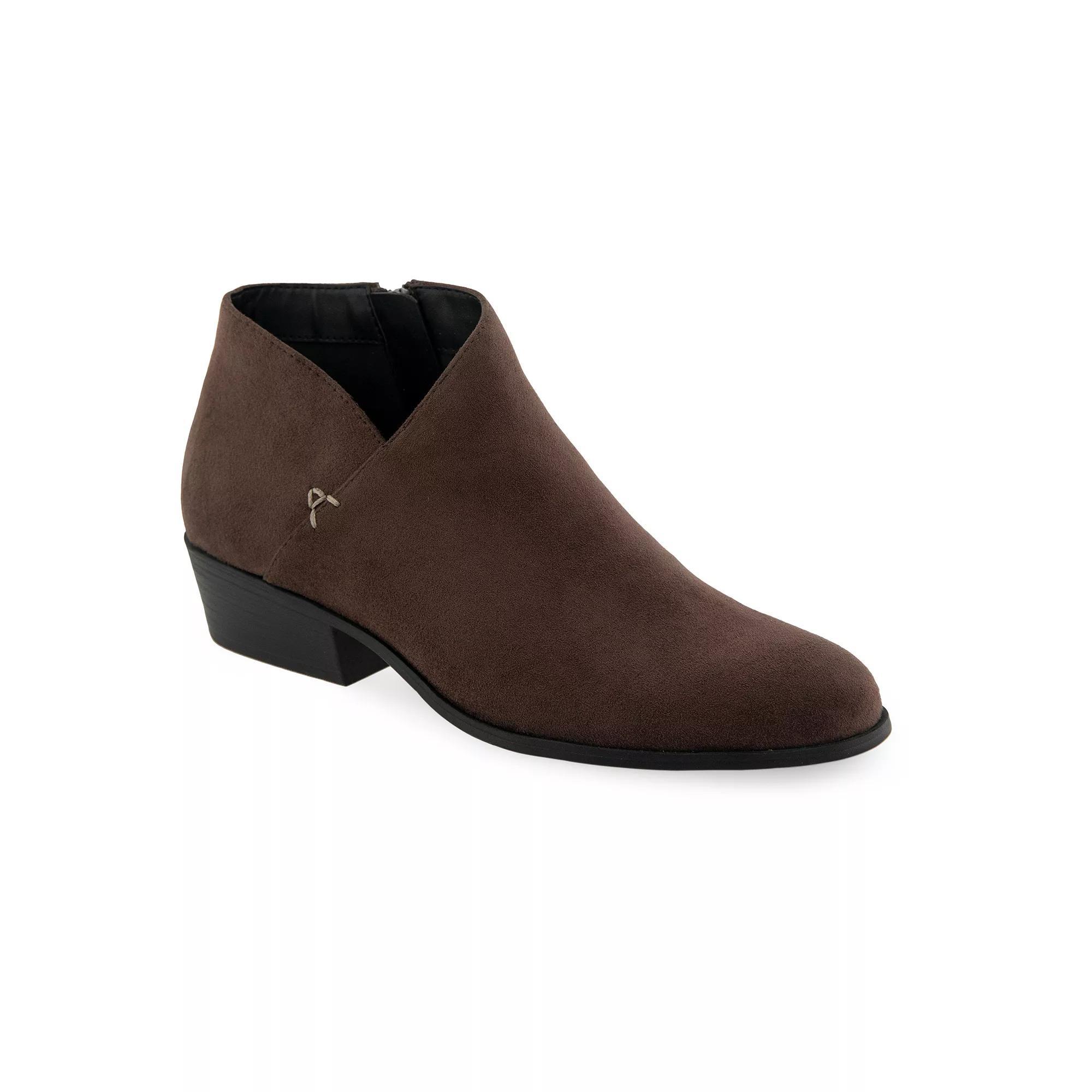 Aerosoles Cayun Women's Ankle Boots, Size: 7 Wide, Java Faux Suede Product Image