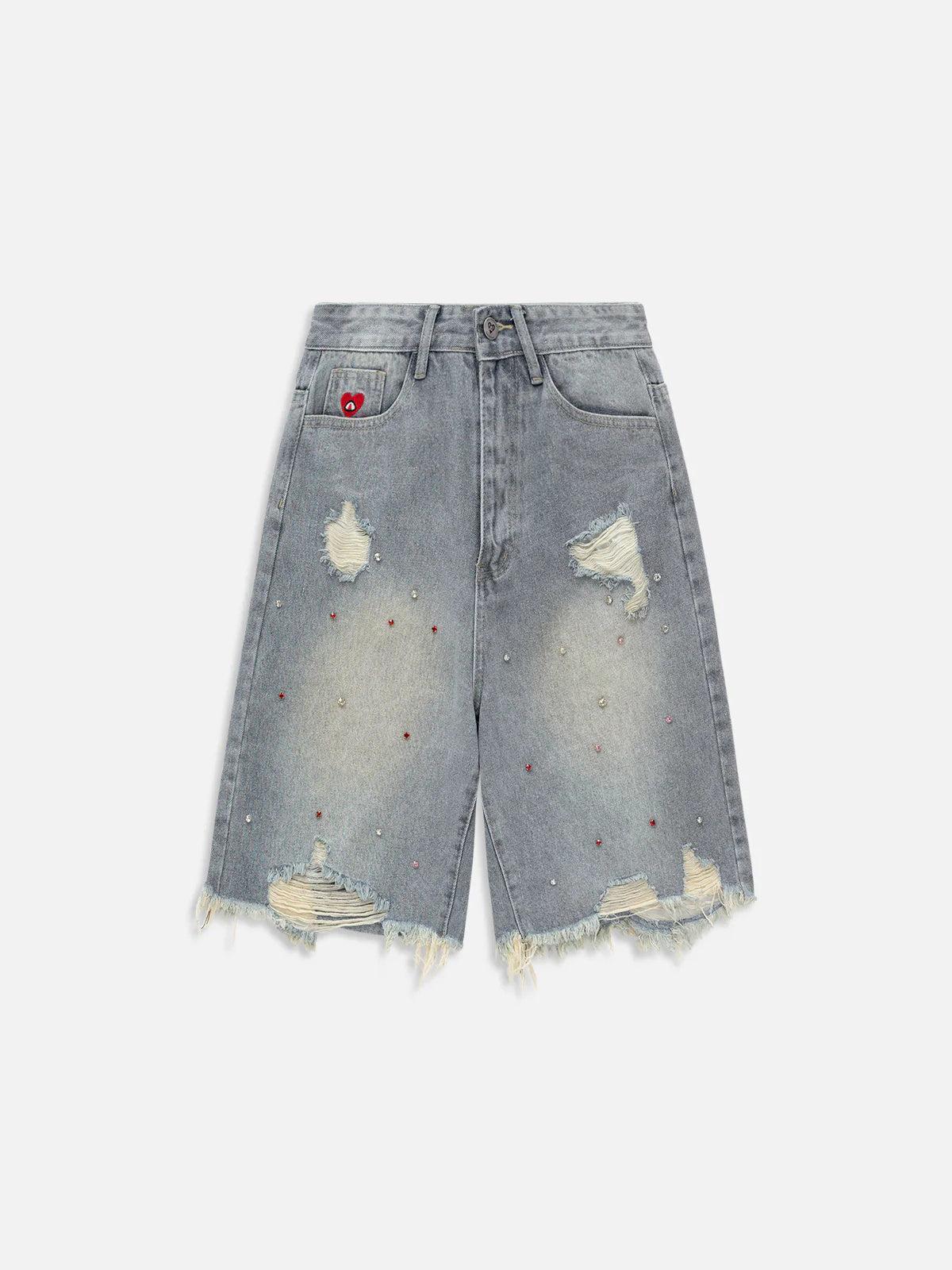 Aelfric Eden Rhinestone Application Jorts Product Image