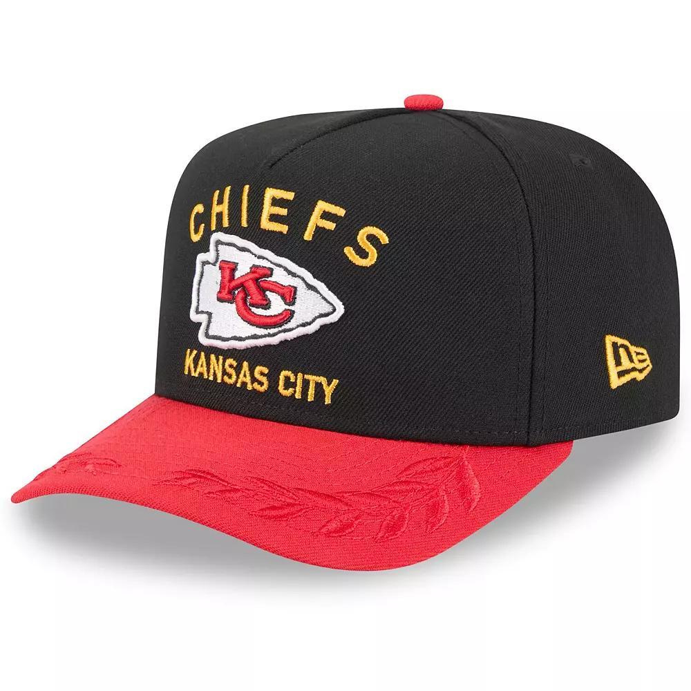 Men's New Era  Black/Red Kansas City Chiefs 2025 NFL Draft A-Frame 9FIFTY Snapback Hat Product Image