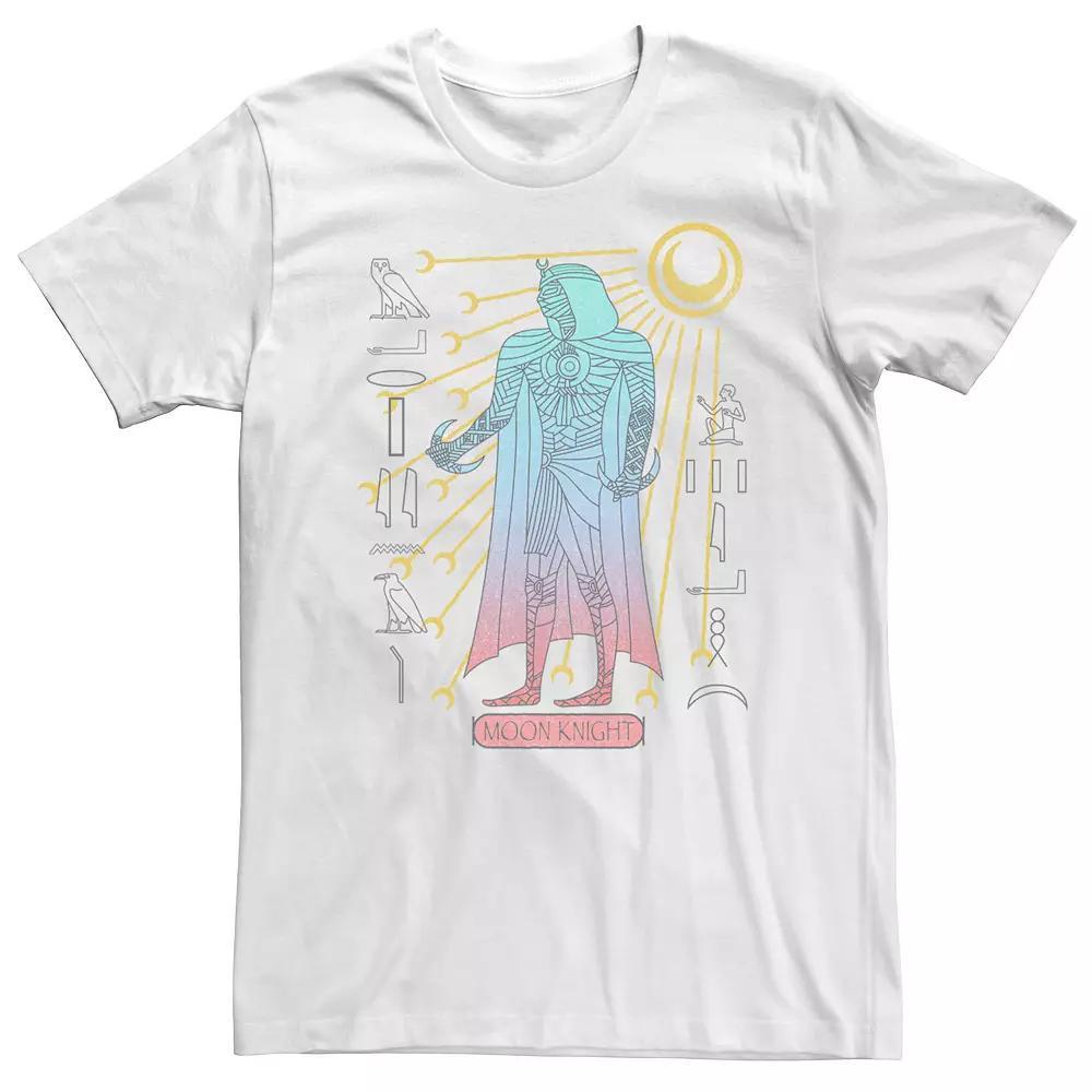Big & Tall Marvel Moon Knight Mummy Glyphs Tee, Men's, Size: XL Tall, White Product Image