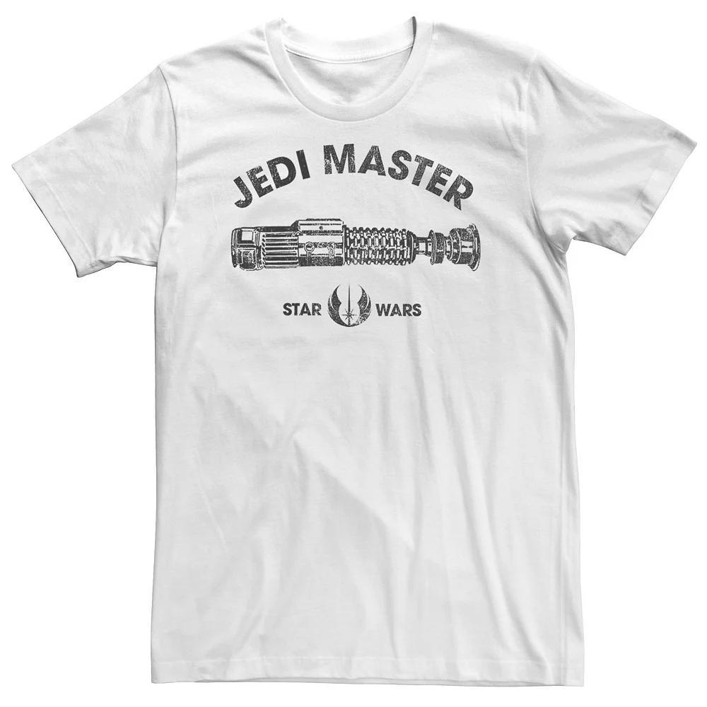 Big & Tall Star Wars Jedi Master Lightsaber Logo Tee, Men's, Size: 5XL, White Product Image