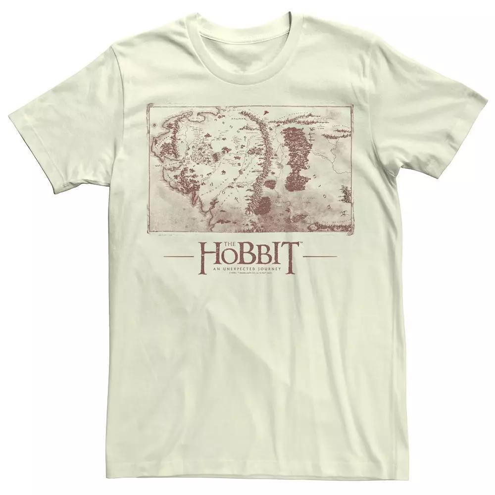 Men's The Hobbit Middle Earth Map Tee, Size: Large, Natural Product Image