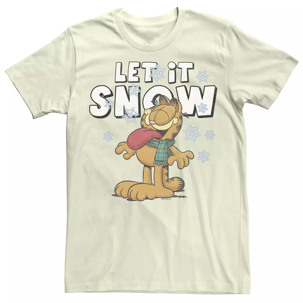 Mens Garfield Let It Snow Text Graphic Tee Product Image