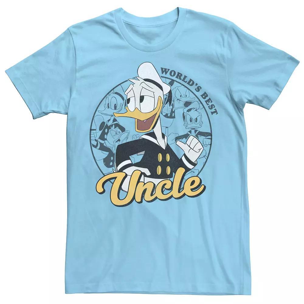 Disney's Donald Duck Men's World's Best Uncle Circle Portrait Graphic Tee, Size: Large, Light Blue Product Image
