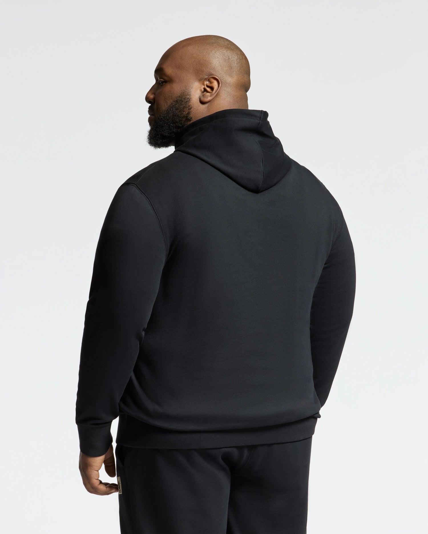 MENS BIG AND TALL MONROE TWILL PATCH FLEECE HOODIE - B9H926D200 Product Image
