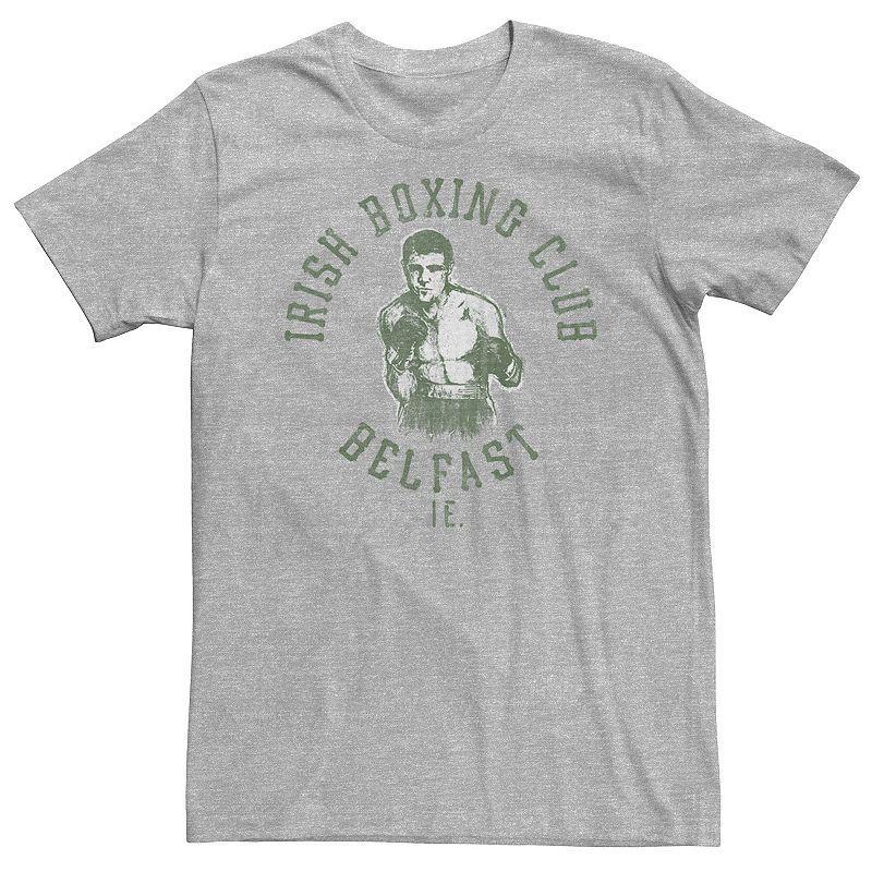 Big & Tall Irish Boxing Club Belfast Tee, Mens Athletic Grey Product Image