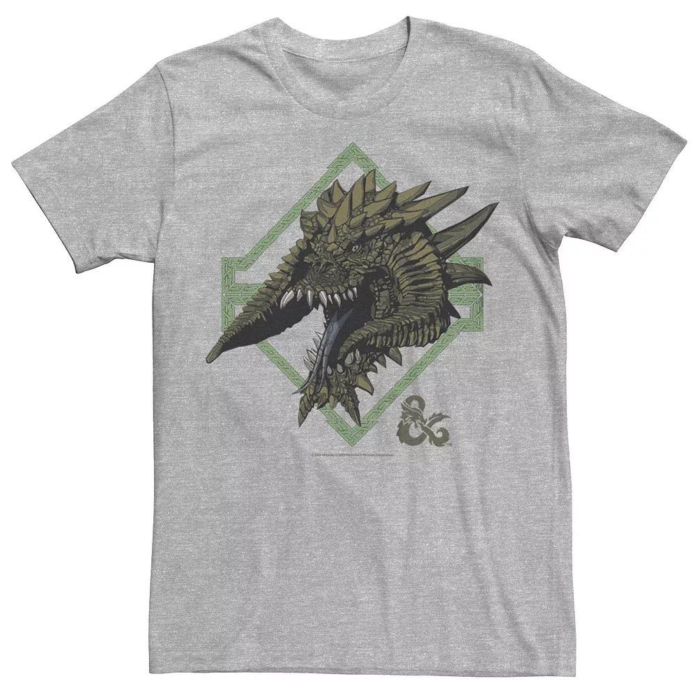Men's Dungeons & Dragons Stained Glass Horns Face Tee, Size: Medium, Athletic Grey Product Image