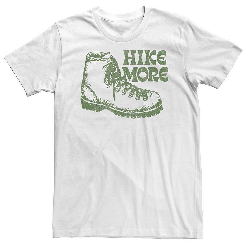 Big & Tall Trendy Simple Boot Hike More Graphic Tee, Men's, Size: XL Tall, White Product Image