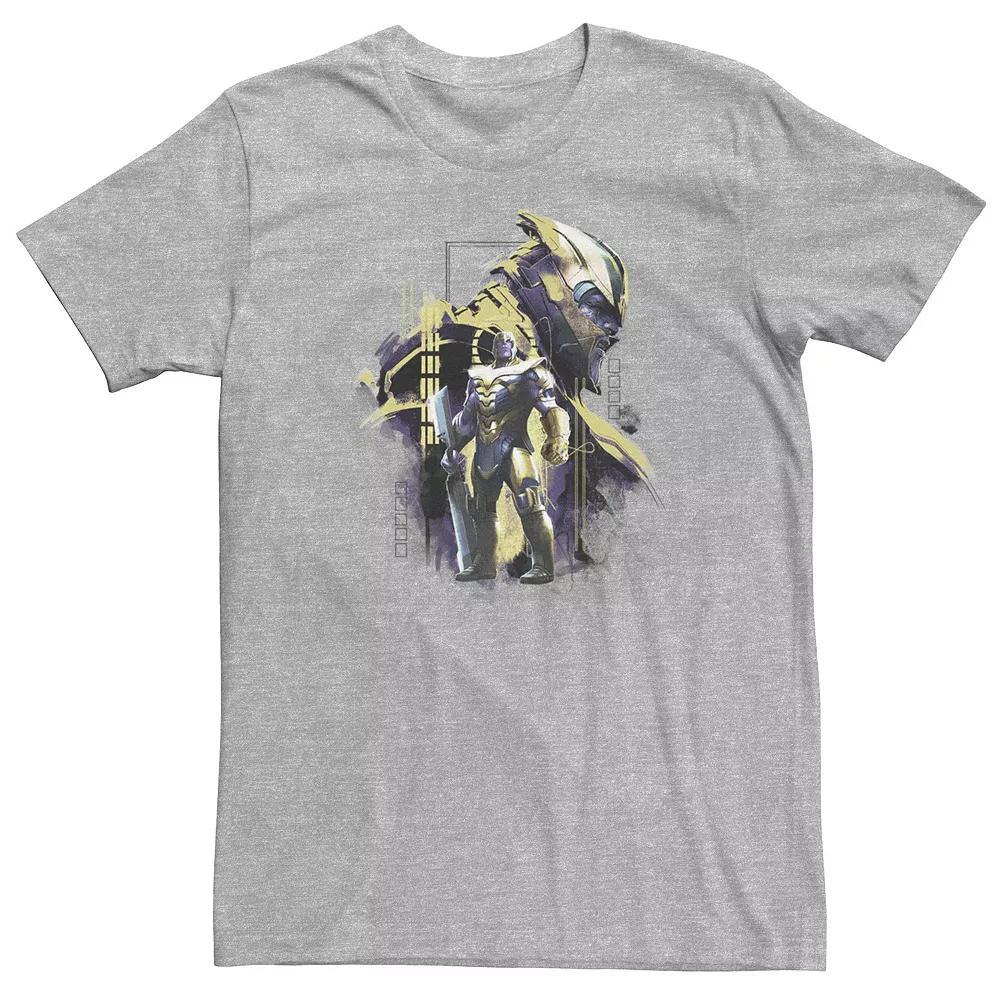 Big & Tall Marvel Avengers Endgame Thanos Titan Tee, Men's, Size: 4XL, Athletic Grey Product Image