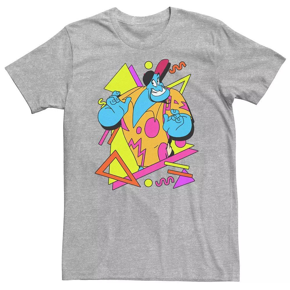 Big & Tall Disney Aladdin Genie Rad Retro Tee, Men's, Size: Large Tall, Athletic Grey Product Image
