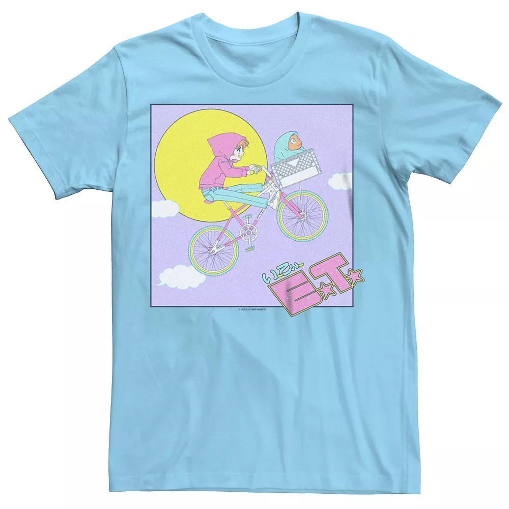 Men's E.T. The Extra-Terrestrial Anime Style Graphic Tee, Size: Small, Light Blue Product Image