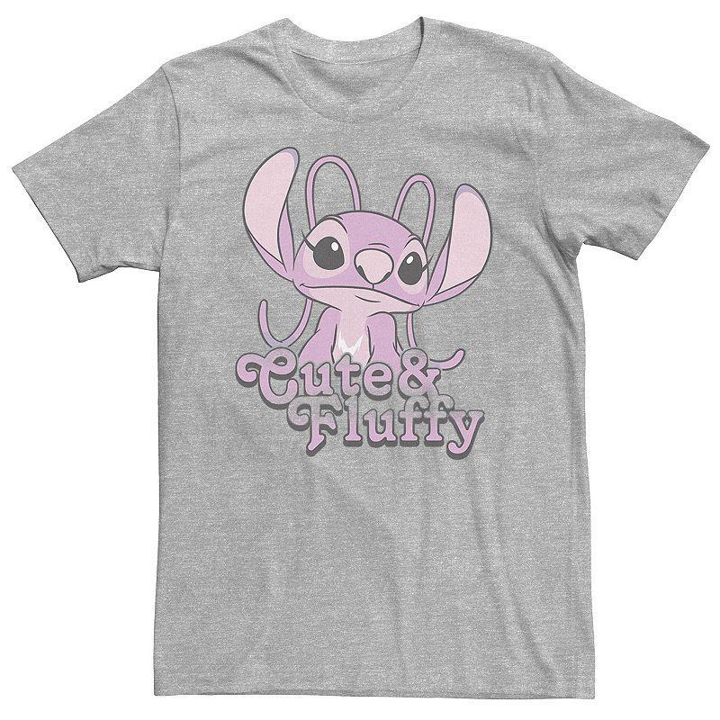 Big & Tall Disney Lilo & Stitch Valentine's Day Angel Cute & Fluffy Tee, Men's, Size: 3XL, Athletic Grey Product Image