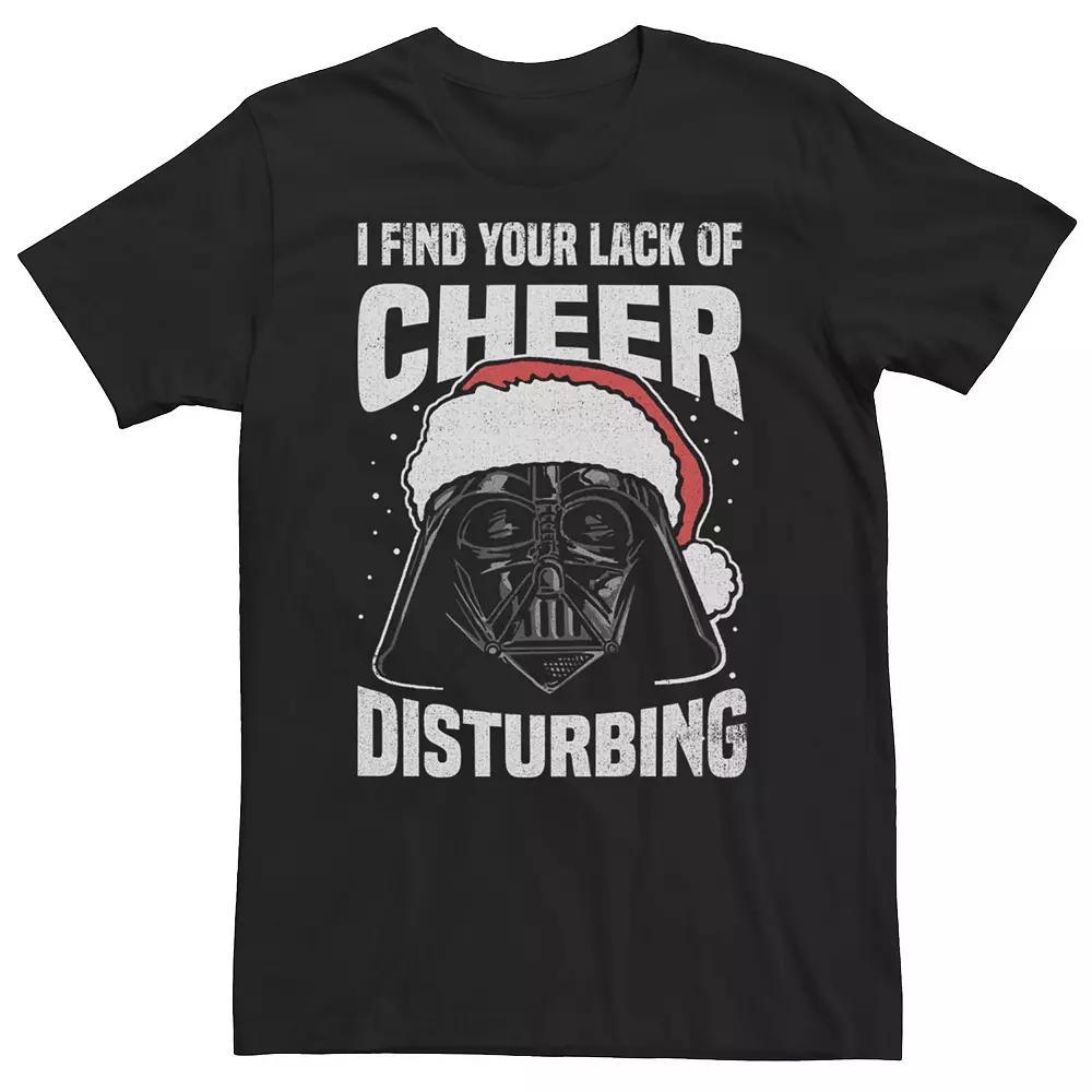 Men's Star Wars Darth Vader Lack Of Cheer Santa Hat Tee, Size: 3XL, Black Product Image