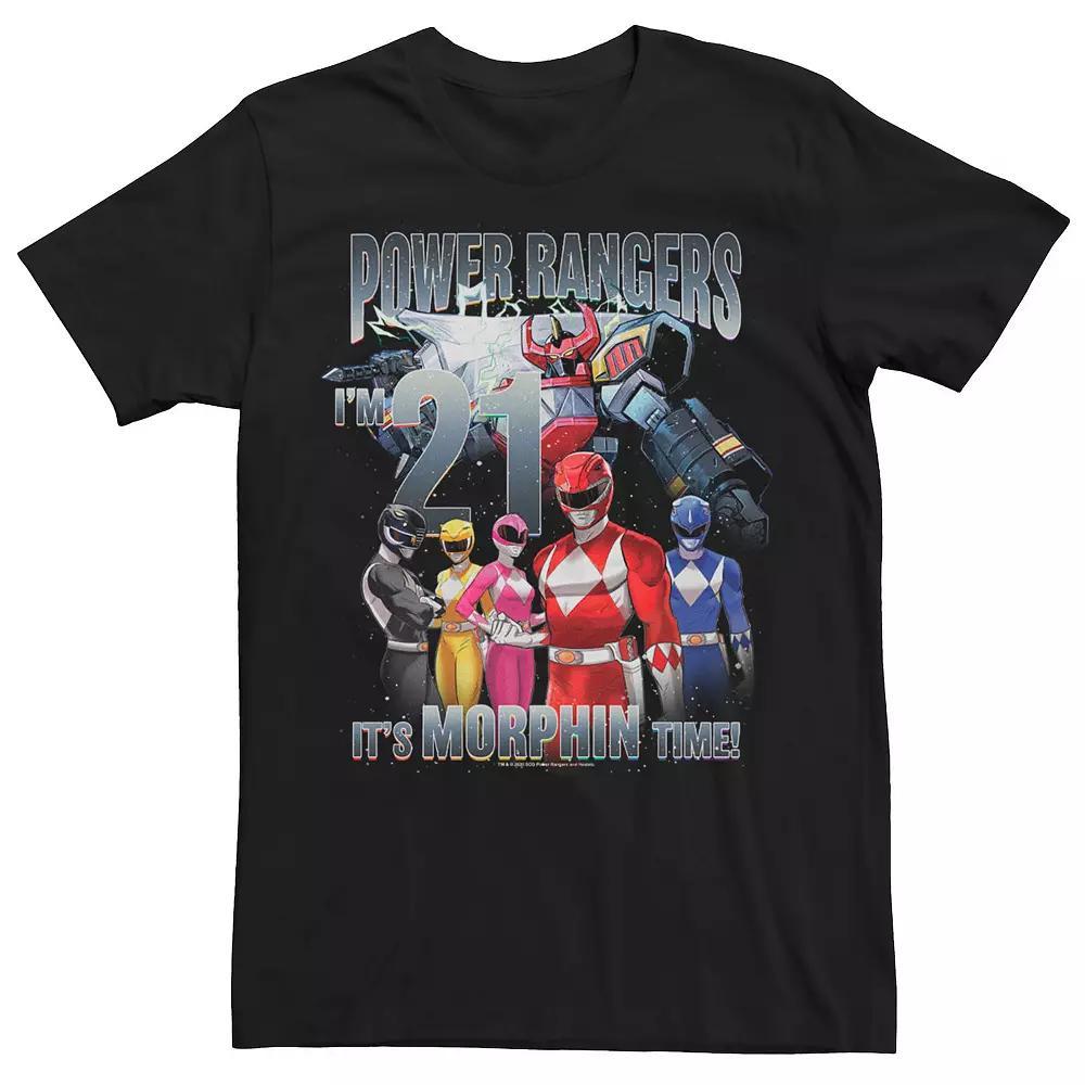 Men's Power Rangers 21st Birthday Morphin Time Tee, Size: XL, Black Product Image