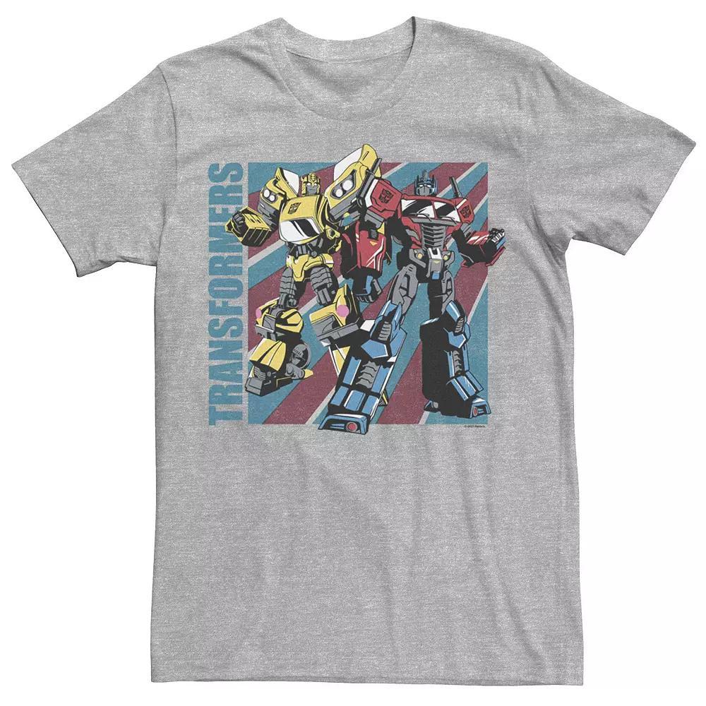 Men's Transformers Americana Portrait Tee, Size: Medium, Athletic Grey Product Image