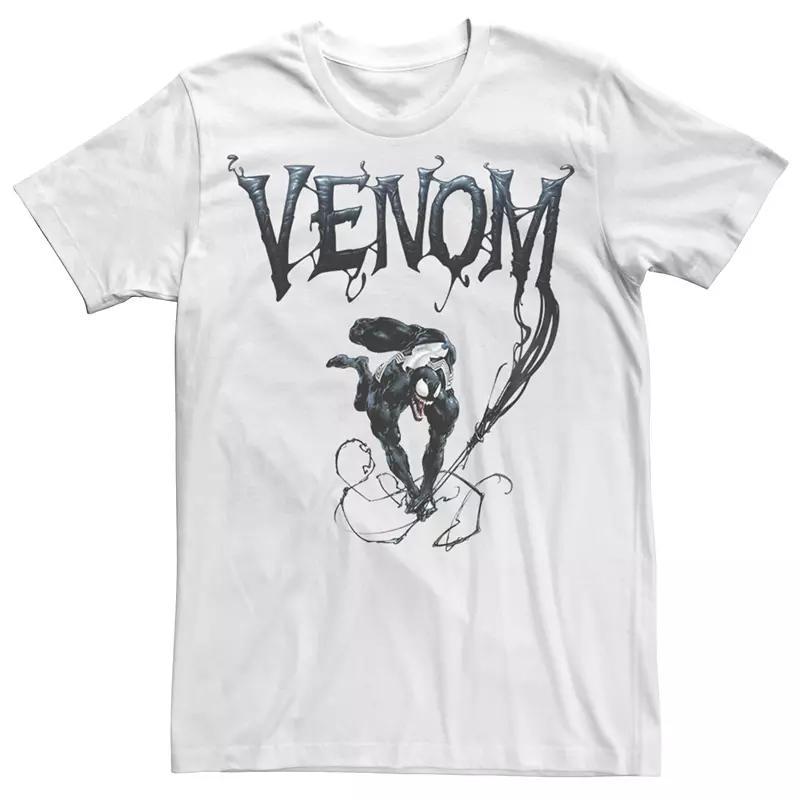 Men's Marvel Venom Symbiote Graphic Tee, Size: Large, White Product Image